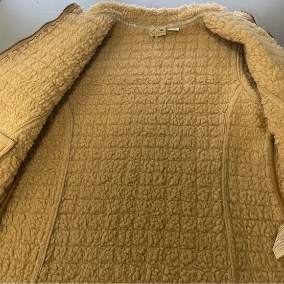 Tsunami Quilted Fleece-Lined Bomber Jacket – Tan – Size Medium - Picture 6 of 12